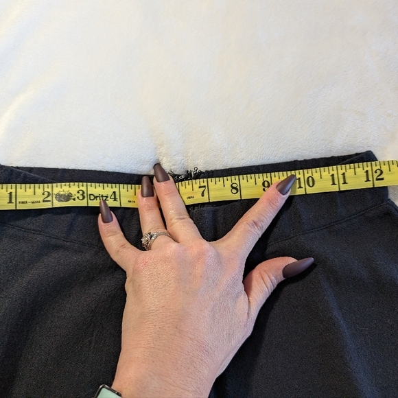 Wide leg flowy linen trouser black high waist - Picture 2 of 2